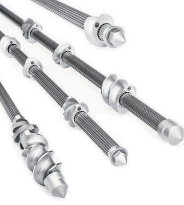 10 - 120 মিমি দিয়া এক্সট্রুডার শ্যাফ্ট, টুইন স্ক্রু এক্সট্রুডার এলিমেন্টস 500 - 9000 মিমি দৈর্ঘ্য